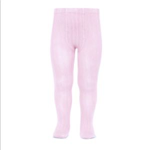 Baby rubbed light pink tights